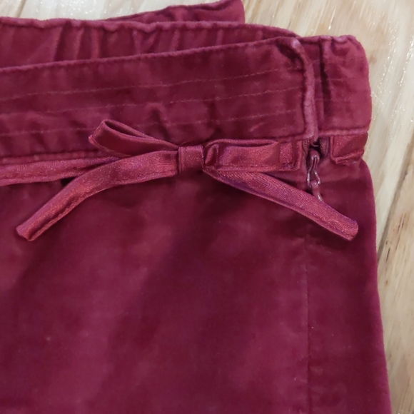 Maroon velour wide leg pant - Picture 2 of 6